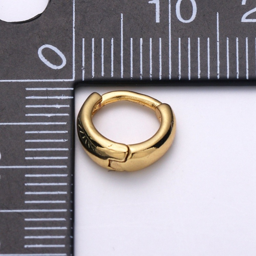 Small Huggie Hoop Earrings - Picture 2 of 3